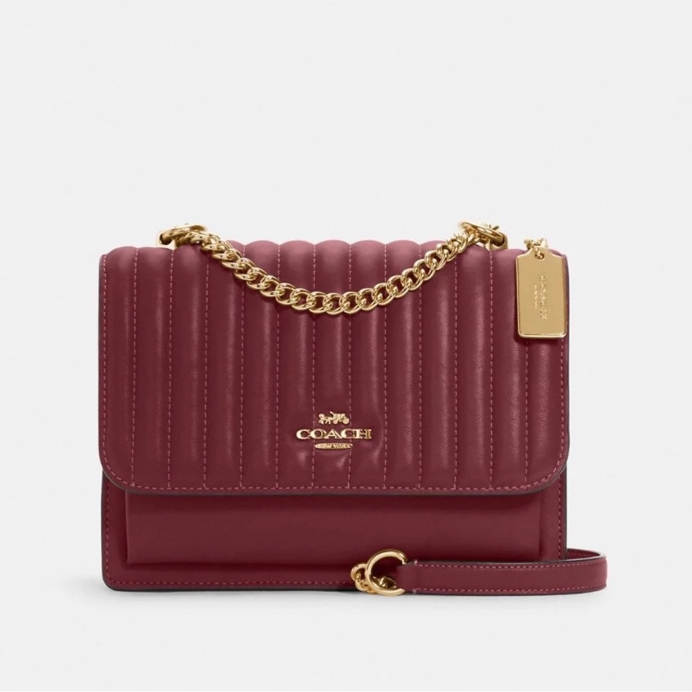 COACH Vintage Mauve Klare Crossbody With Linear Quilting